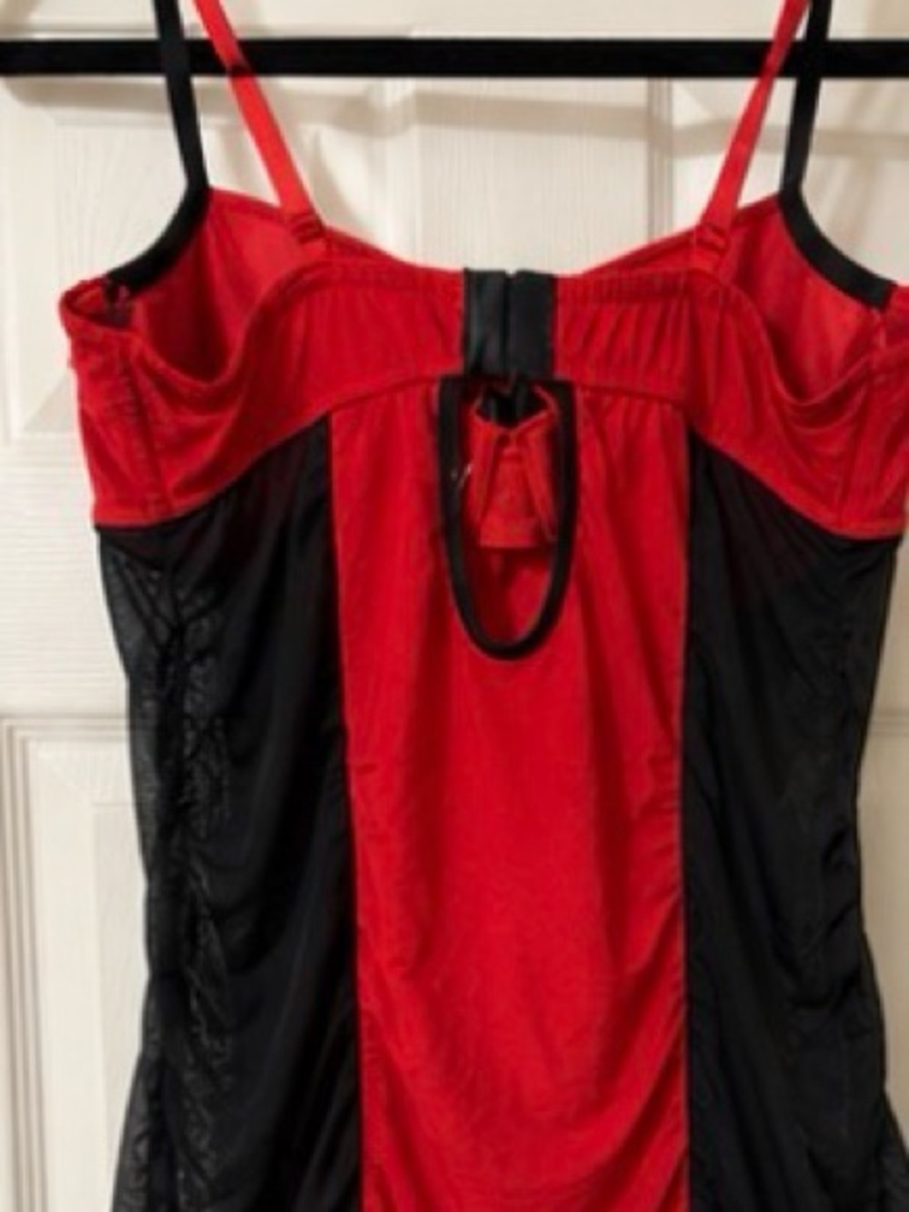 La Senza Red & Black Lace Bustier Chemise | NWT | Size Medium - Picture 3 of 7